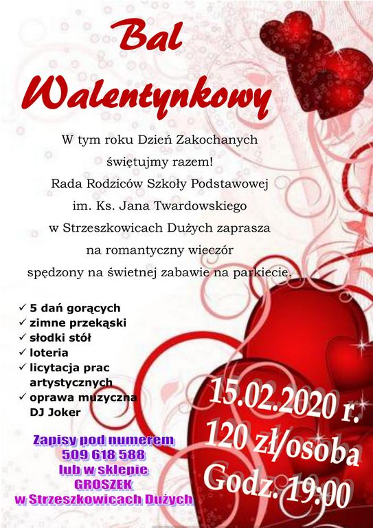 Plakat bal w Strzeszkowicach