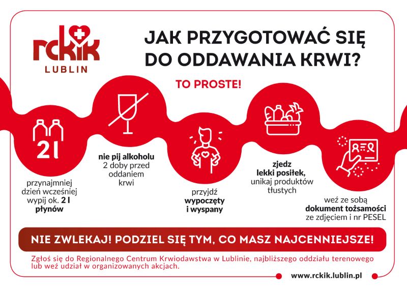 grafika jak przygotować się do oddania krwii