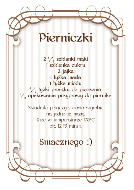 przepis na pierniczki