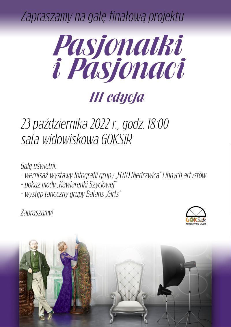 plakat pasjonatki i pasjonaci