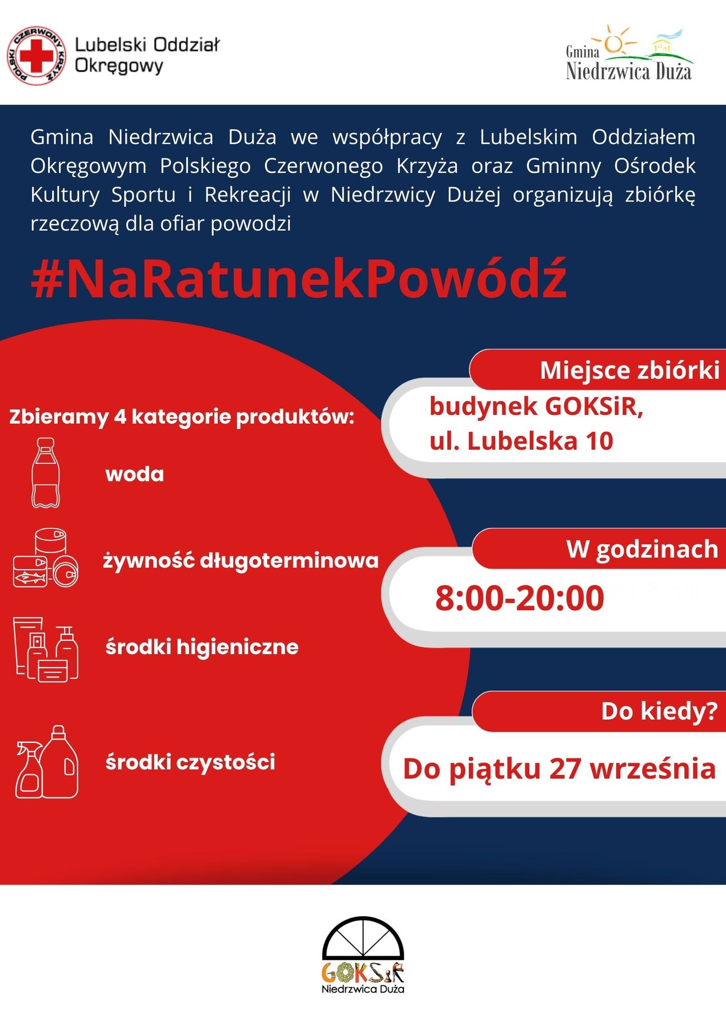 Plakat pomoc dla powodzian Plakat pomoc dla powodzian