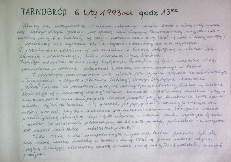 kronika zespołu